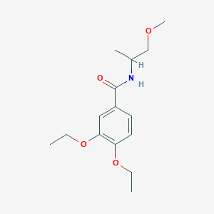 molecular formula C15H23NO4 B3955924 3,4-diethoxy-N-(2-methoxy-1-methylethyl)benzamide 