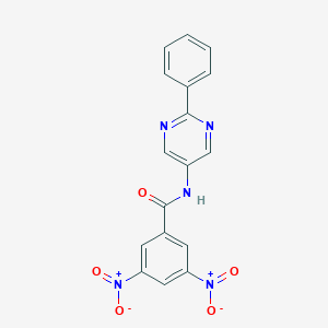 3,5-dinitro-N-(2-phenylpyrimidin-5-yl)benzamide