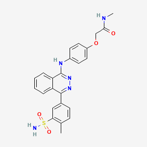 molecular formula C24H23N5O4S B3955942 2-[4-({4-[3-(aminosulfonyl)-4-methylphenyl]-1-phthalazinyl}amino)phenoxy]-N-methylacetamide CAS No. 6617-99-8