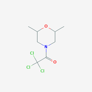 molecular formula C8H12Cl3NO2 B3955956 2,6-dimethyl-4-(trichloroacetyl)morpholine 