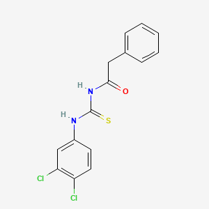 molecular formula C15H12Cl2N2OS B3955964 N-{[(3,4-dichlorophenyl)amino]carbonothioyl}-2-phenylacetamide 