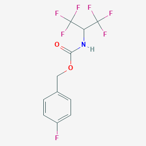 molecular formula C11H8F7NO2 B395600 4-Fluorobenzyl 2,2,2-trifluoro-1-(trifluoromethyl)ethylcarbamate 