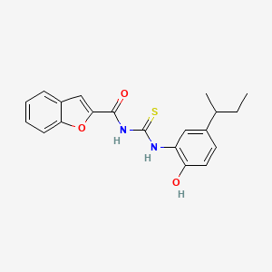 molecular formula C20H20N2O3S B3956010 N-{[(5-sec-butyl-2-hydroxyphenyl)amino]carbonothioyl}-1-benzofuran-2-carboxamide 