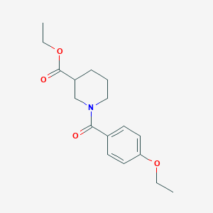 molecular formula C17H23NO4 B3956018 ethyl 1-(4-ethoxybenzoyl)-3-piperidinecarboxylate 