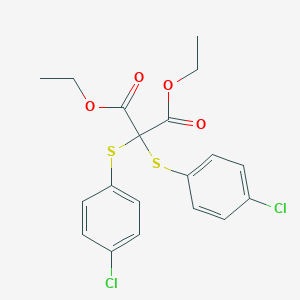 molecular formula C19H18Cl2O4S2 B395604 Diethyl 2,2-bis((4-chlorophenyl)thio)malonate 