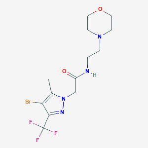 molecular formula C13H18BrF3N4O2 B395605 2-[4-bromo-5-methyl-3-(trifluoromethyl)-1H-pyrazol-1-yl]-N-[2-(morpholin-4-yl)ethyl]acetamide 