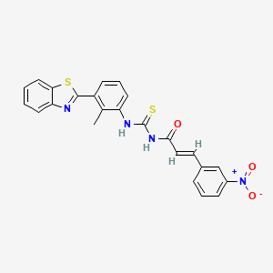 N-({[3-(1,3-benzothiazol-2-yl)-2-methylphenyl]amino}carbonothioyl)-3-(3-nitrophenyl)acrylamide