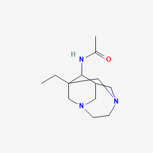 molecular formula C13H23N3O B3956082 N-(1-ethyl-3,6-diazatricyclo[4.3.1.1~3,8~]undec-9-yl)acetamide 