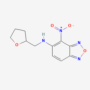 molecular formula C11H12N4O4 B3956090 4-nitro-N-(tetrahydro-2-furanylmethyl)-2,1,3-benzoxadiazol-5-amine 