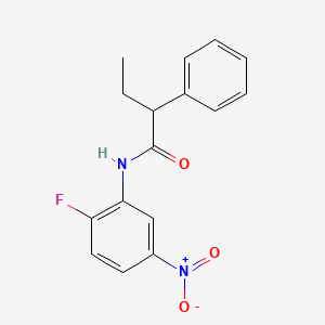 molecular formula C16H15FN2O3 B3956097 N-(2-fluoro-5-nitrophenyl)-2-phenylbutanamide 