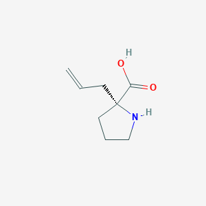 molecular formula C8H13NO2 B039561 (R)-2-Allylpyrrolidine-2-carboxylic acid CAS No. 121772-98-3