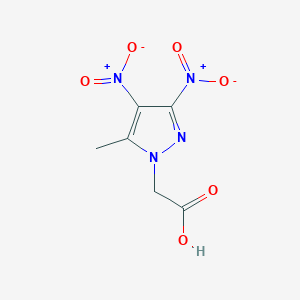 molecular formula C6H6N4O6 B395610 (5-methyl-3,4-dinitro-1H-pyrazol-1-yl)acetic acid CAS No. 299405-25-7