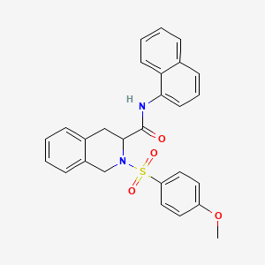 molecular formula C27H24N2O4S B3956100 2-[(4-methoxyphenyl)sulfonyl]-N-1-naphthyl-1,2,3,4-tetrahydro-3-isoquinolinecarboxamide 