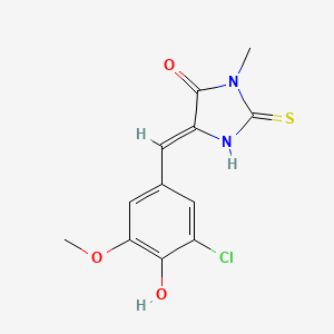 5-(3-chloro-4-hydroxy-5-methoxybenzylidene)-3-methyl-2-thioxo-4-imidazolidinone