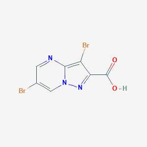 molecular formula C7H3Br2N3O2 B395612 3,6-Dibromopyrazolo[1,5-a]pyrimidine-2-carboxylic acid 