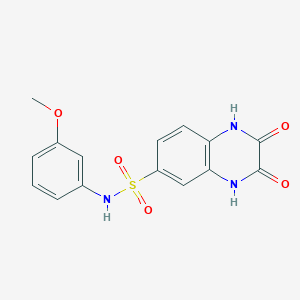 N-(3-methoxyphenyl)-2,3-dioxo-1,2,3,4-tetrahydro-6-quinoxalinesulfonamide