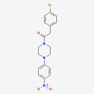 molecular formula C18H18BrN3O3 B3956133 1-[(4-bromophenyl)acetyl]-4-(4-nitrophenyl)piperazine 