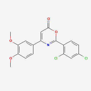 2-(2,4-dichlorophenyl)-4-(3,4-dimethoxyphenyl)-6H-1,3-oxazin-6-one