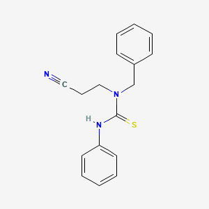 molecular formula C17H17N3S B3956148 N-benzyl-N-(2-cyanoethyl)-N'-phenylthiourea 