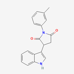 molecular formula C19H16N2O2 B3956150 3-(1H-indol-3-yl)-1-(3-methylphenyl)-2,5-pyrrolidinedione 