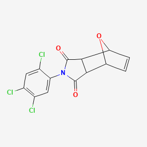 molecular formula C14H8Cl3NO3 B3956156 4-(2,4,5-trichlorophenyl)-10-oxa-4-azatricyclo[5.2.1.0~2,6~]dec-8-ene-3,5-dione 