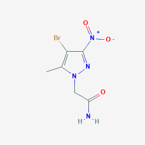 molecular formula C6H7BrN4O3 B395616 2-(4-Bromo-5-methyl-3-nitro-pyrazol-1-yl)-acetamide 