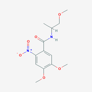 molecular formula C13H18N2O6 B3956163 4,5-dimethoxy-N-(2-methoxy-1-methylethyl)-2-nitrobenzamide 