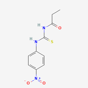 molecular formula C10H11N3O3S B3956175 N-{[(4-nitrophenyl)amino]carbonothioyl}propanamide 