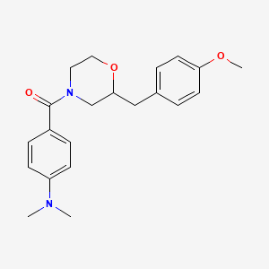 molecular formula C21H26N2O3 B3956182 (4-{[2-(4-methoxybenzyl)-4-morpholinyl]carbonyl}phenyl)dimethylamine 