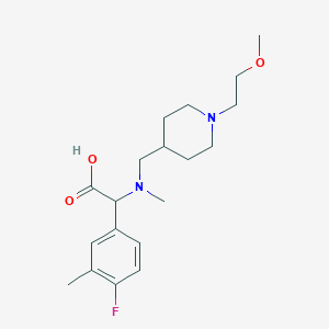(4-fluoro-3-methylphenyl)[{[1-(2-methoxyethyl)piperidin-4-yl]methyl}(methyl)amino]acetic acid