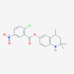 2,2,4-trimethyl-1,2,3,4-tetrahydro-6-quinolinyl 2-chloro-5-nitrobenzoate