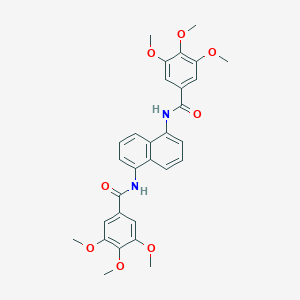 molecular formula C30H30N2O8 B395624 3,4,5-trimethoxy-N-{5-[(3,4,5-trimethoxybenzoyl)amino]-1-naphthyl}benzamide 