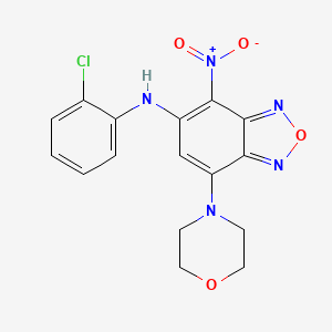 molecular formula C16H14ClN5O4 B3956242 N-(2-chlorophenyl)-7-(4-morpholinyl)-4-nitro-2,1,3-benzoxadiazol-5-amine 