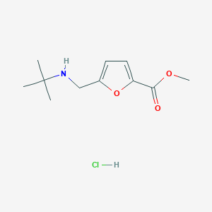 molecular formula C11H18ClNO3 B3956244 methyl 5-[(tert-butylamino)methyl]-2-furoate hydrochloride 
