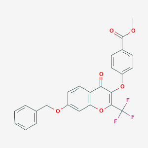 methyl 4-{[7-(benzyloxy)-4-oxo-2-(trifluoromethyl)-4H-chromen-3-yl]oxy}benzoate