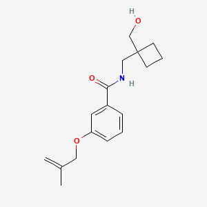molecular formula C17H23NO3 B3956276 N-{[1-(hydroxymethyl)cyclobutyl]methyl}-3-[(2-methylprop-2-en-1-yl)oxy]benzamide 