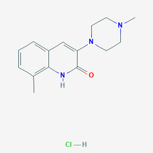 molecular formula C15H20ClN3O B039563 8-Methyl-3-(4-methyl-1-piperazinyl)-2(1H)-quinolinone CAS No. 113225-73-3
