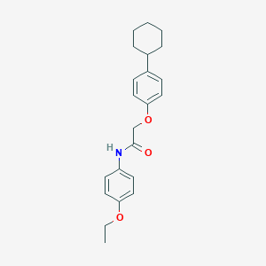 molecular formula C22H27NO3 B395630 2-(4-cyclohexylphenoxy)-N-(4-ethoxyphenyl)acetamide 