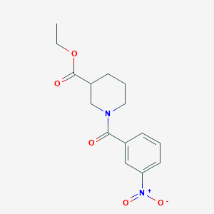 molecular formula C15H18N2O5 B3956300 ethyl 1-(3-nitrobenzoyl)-3-piperidinecarboxylate 