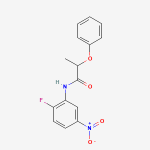 molecular formula C15H13FN2O4 B3956307 N-(2-fluoro-5-nitrophenyl)-2-phenoxypropanamide 