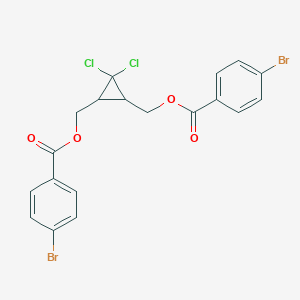 molecular formula C19H14Br2Cl2O4 B395631 [3-[(4-Bromobenzoyl)oxymethyl]-2,2-dichlorocyclopropyl]methyl 4-bromobenzoate 