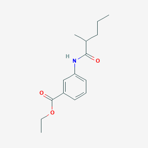 molecular formula C15H21NO3 B3956316 ethyl 3-[(2-methylpentanoyl)amino]benzoate 