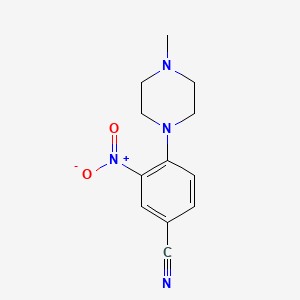 molecular formula C12H14N4O2 B3956351 4-(4-methyl-1-piperazinyl)-3-nitrobenzonitrile 