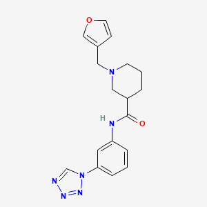 molecular formula C18H20N6O2 B3956365 1-(3-furylmethyl)-N-[3-(1H-tetrazol-1-yl)phenyl]-3-piperidinecarboxamide 