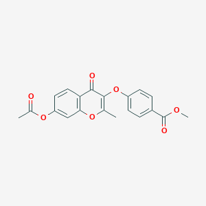 molecular formula C20H16O7 B395637 methyl 4-{[7-(acetyloxy)-2-methyl-4-oxo-4H-chromen-3-yl]oxy}benzoate 