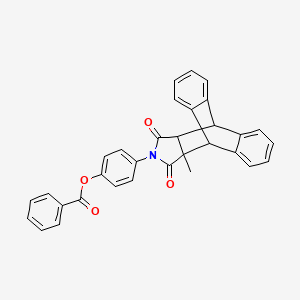 molecular formula C32H23NO4 B3956373 4-(15-methyl-16,18-dioxo-17-azapentacyclo[6.6.5.0~2,7~.0~9,14~.0~15,19~]nonadeca-2,4,6,9,11,13-hexaen-17-yl)phenyl benzoate 
