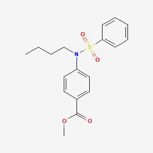 molecular formula C18H21NO4S B3956374 methyl 4-[butyl(phenylsulfonyl)amino]benzoate 