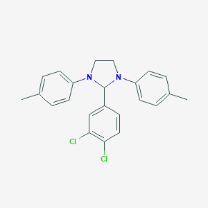 molecular formula C23H22Cl2N2 B395638 2-(3,4-Dichlorophenyl)-1,3-bis(4-methylphenyl)imidazolidine 
