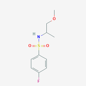 molecular formula C10H14FNO3S B3956394 4-fluoro-N-(2-methoxy-1-methylethyl)benzenesulfonamide 