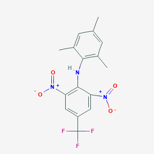 molecular formula C16H14F3N3O4 B395644 N-mesityl-2,6-dinitro-4-(trifluoromethyl)aniline 